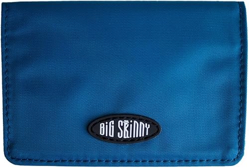 Big Skinny Card Case Slim Leather Wallet, Holds Up to 16 Cards,Lightweight, Ocea