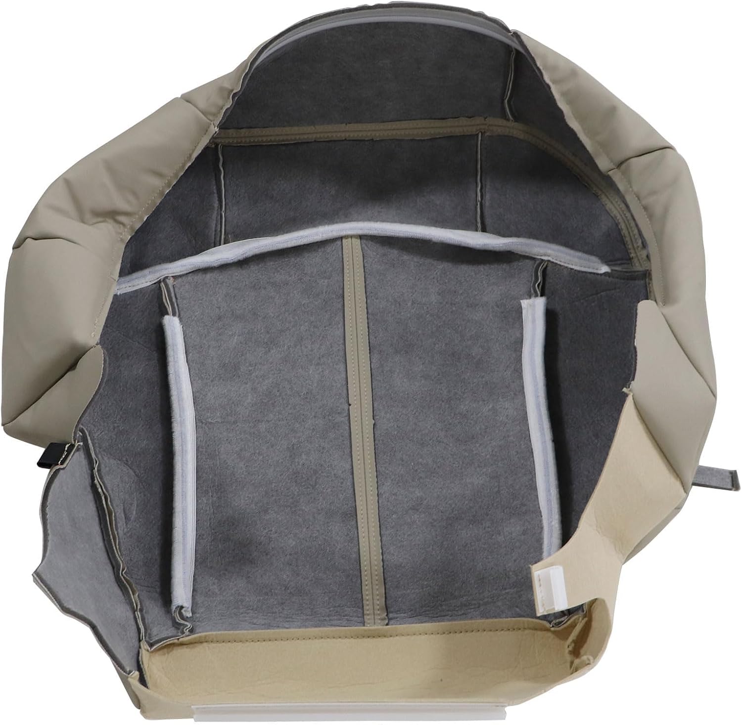 GXARTS Driver and Passenger Side Bottom and Top Lean Back Replacement Leather Seat Cover Shale Light Tan #522 or 922 Fit for Chevy Suburban 1500 2500 Tahoe 1999 2000 2001 2002