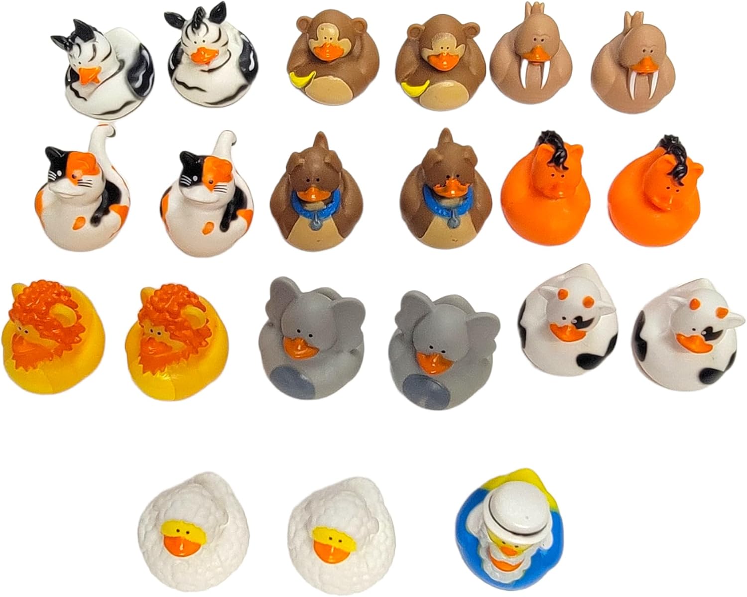 Cool Noah's Ark Rubber Duckies (Set of 21) 10 Pairs of Animals and Noah Himself! Christian Jewish Bible Sunday School and VBS Supplies Religious