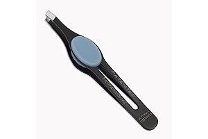 REFINE Italy Precision Stainless Steel Non-Slip Wide Grip Slant Tip Tweezers