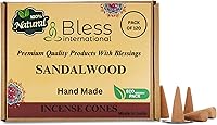 Vista 110 de Bless International Cedro 100% natural - Conos de incienso hechos a mano, sumergidos a mano, orgánicos, sin productos químicos para purificación