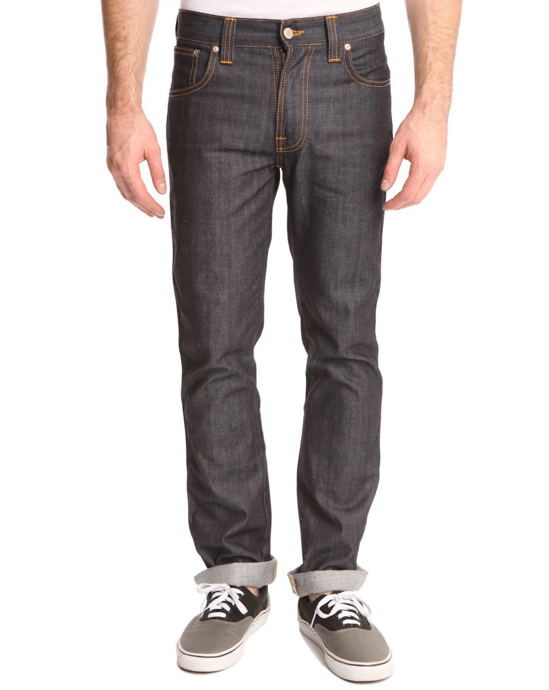 Nudie Jeans Men's Slim Jim Jean in Dry Broken Twill