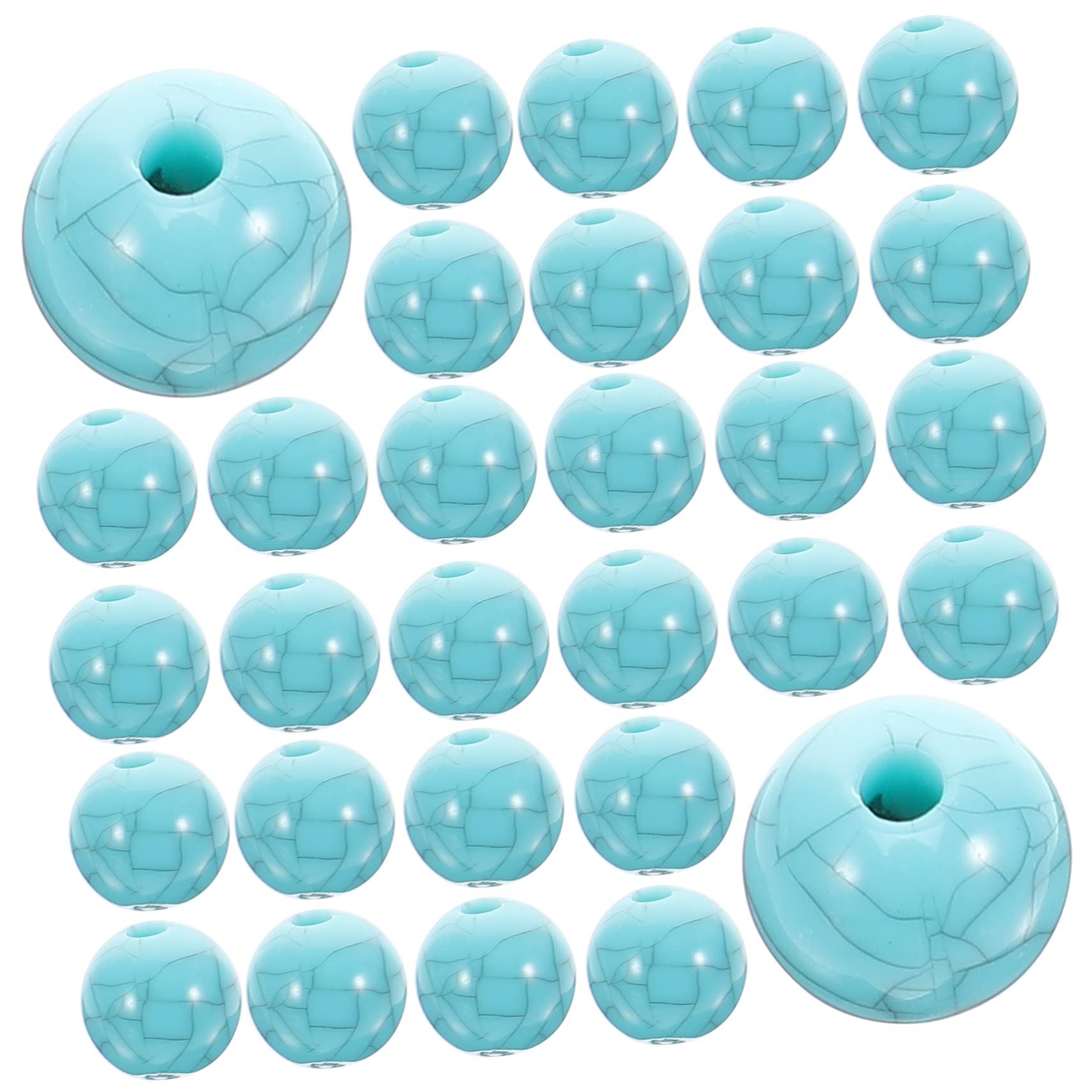 NUOBESTY 5 Juegos Perlas Azul Turquesa Cuentas Luminosas Pulsera De Cuentas De Letras Cuentas Grandes Bracelet Beads Joyería Cuentas Sueltas Cuentas Para Hacer Collares Acrílico 100 Uds * 5