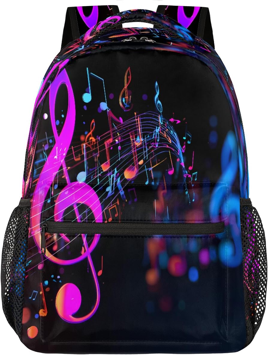 AUUXVA Backpack Howling Wolf Moon School Shoulder Bag Large Waterproof Durable Bookbag Laptop Daypack for Students Teens Girls Boys Elementary