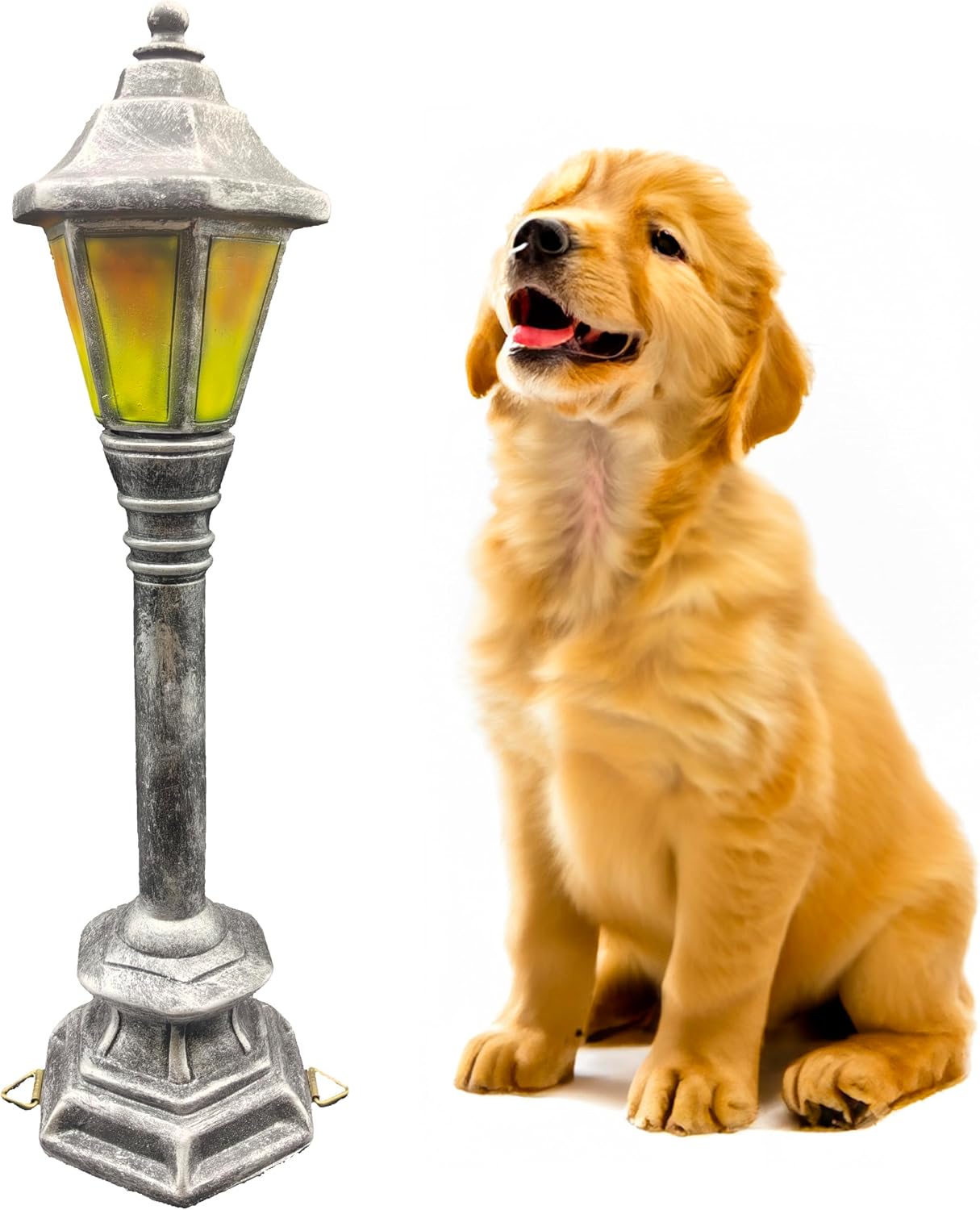 coolboy Street Light Garden Statue for Dogs Pee Post Training Tool（Silver） image 4