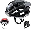 Smart Bike Helmet with Bluetooth, LED Headlight, Turn Signals, and Noise-Cancelling Headphones - IPX5 Waterproof, Long Battery Life