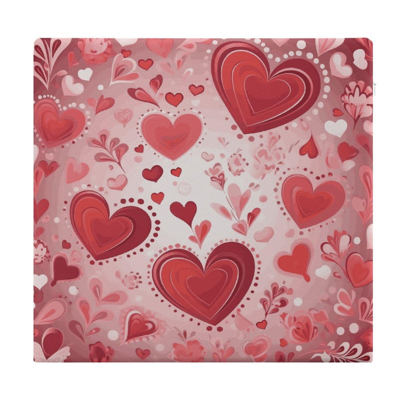 LDGSUPH Valentine Pattern Seat Cushions for Office Chair Cushion Square Pillows Seating Soft Floor Cushions Cozy Couch Cushion Support Memory Foam Chair Pads for Home Travel Car