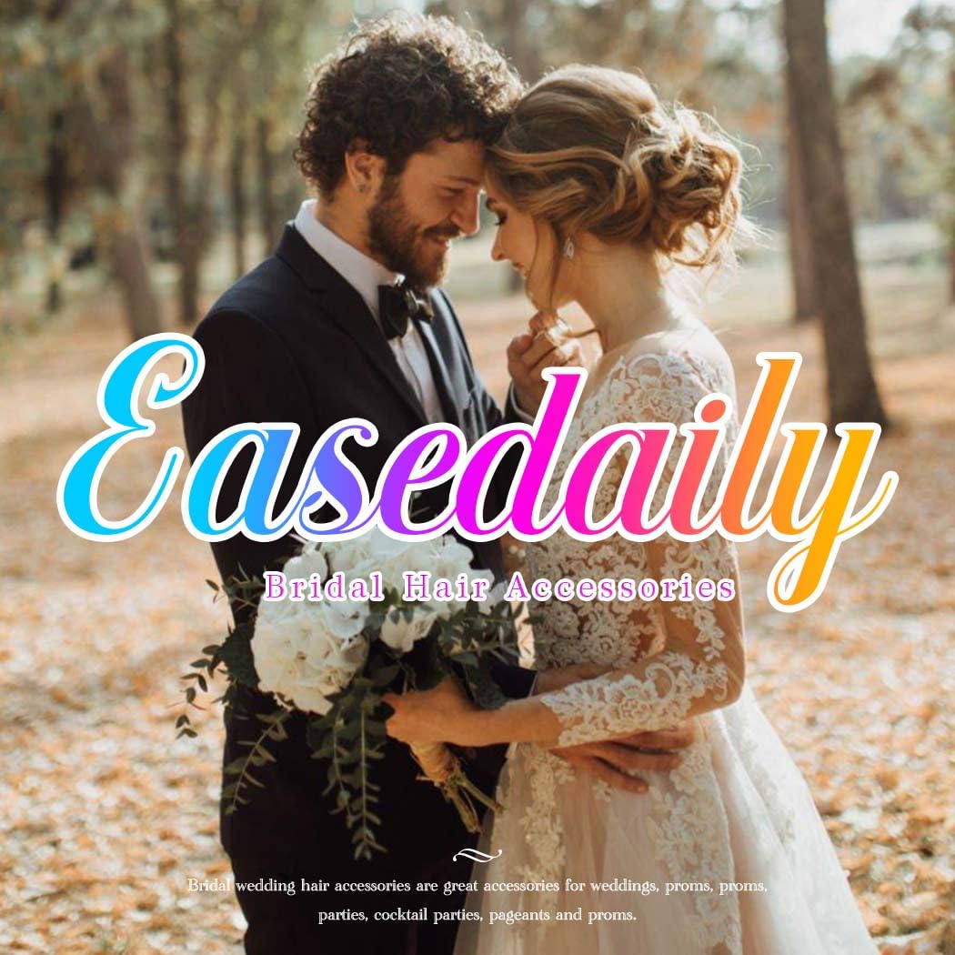 Easedaily Crystal Bride Wedding Hair Comb Silver Rhinestone Bridal Hair Pieces Clip Hair Accessories for Women and Girls (A-silver) - Image 7