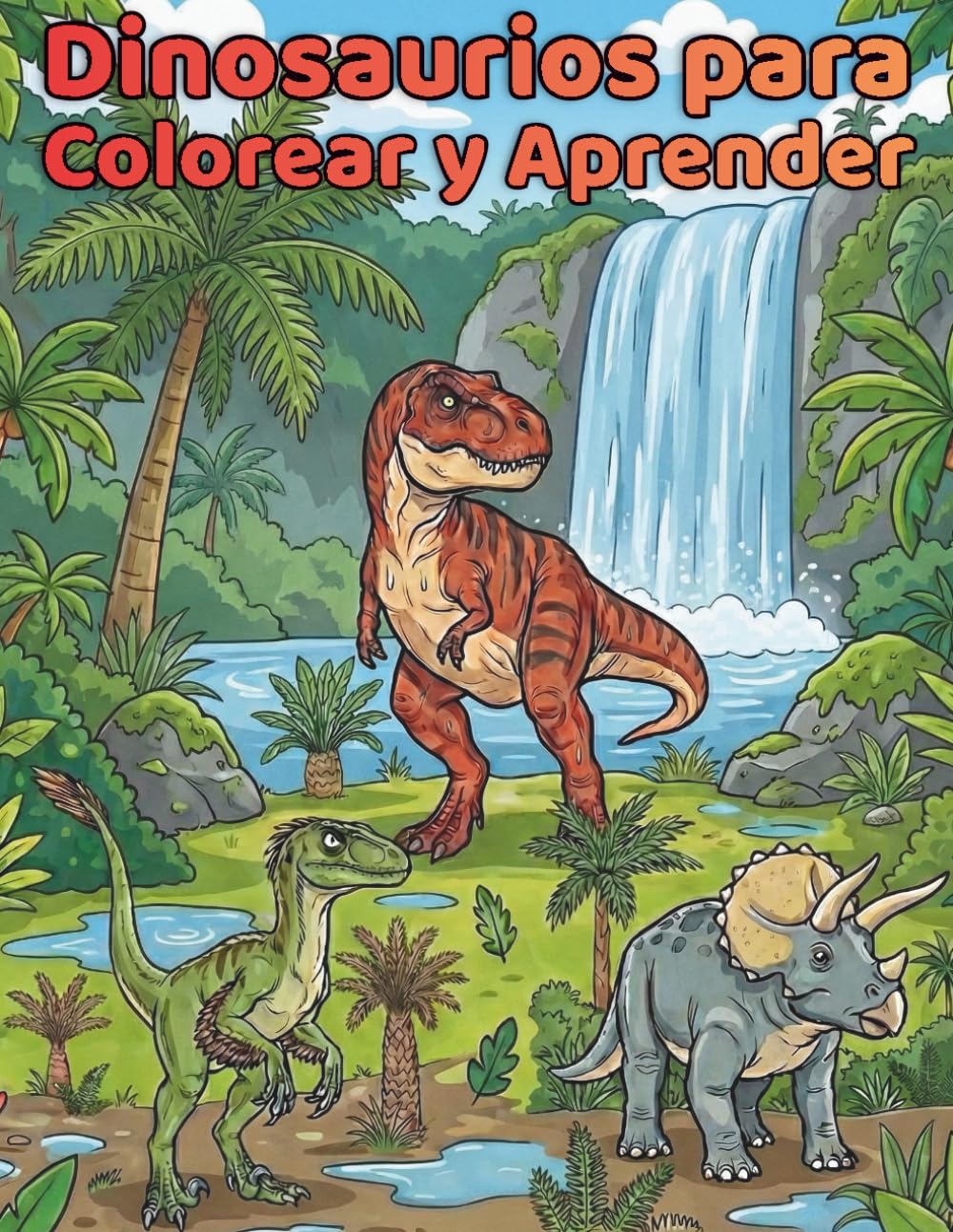 Dinosaurios para Colorear y Aprender: 50 ilustraciones realistas y datos científicos para niños de 4 a 12 años: Una aventura prehistórica educativa para pequeños paleontólogos.