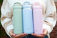 Vista 2 de Ello Cooper Twist - Botella de agua de acero inoxidable de 32 onzas con tapa para beber, a prueba de fugas, doble pared y aislada al vacío, lazo