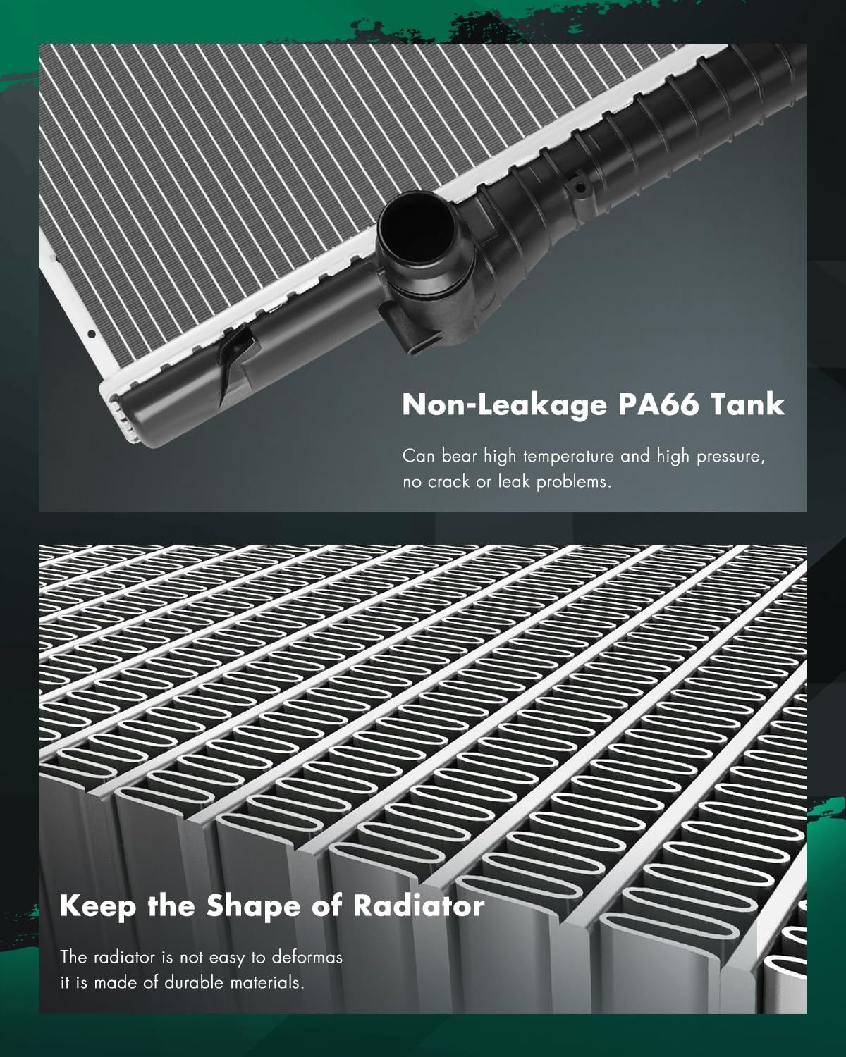 SCITOO Aluminum Radiator Assembly Compatible with X5 2001 2002 2003 2005 2006 L6 3.0L, 2000-2001 for X5 4.4L;17107544668; BM3010120;