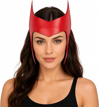 Wanda Scarlet Witch Headpiece Crown Mask Cosplay Costume Accessory Women
