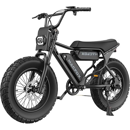 MACFOX X7 Electric Bike for Adults, 750W EBike with Hydraulic Brakes, 48V 13Ah Removable Battery 30 Mile Range, Upgraded 20x5.0 Rear Fat Tire for School/City/Town Commuting (UL2849 & Class-2)