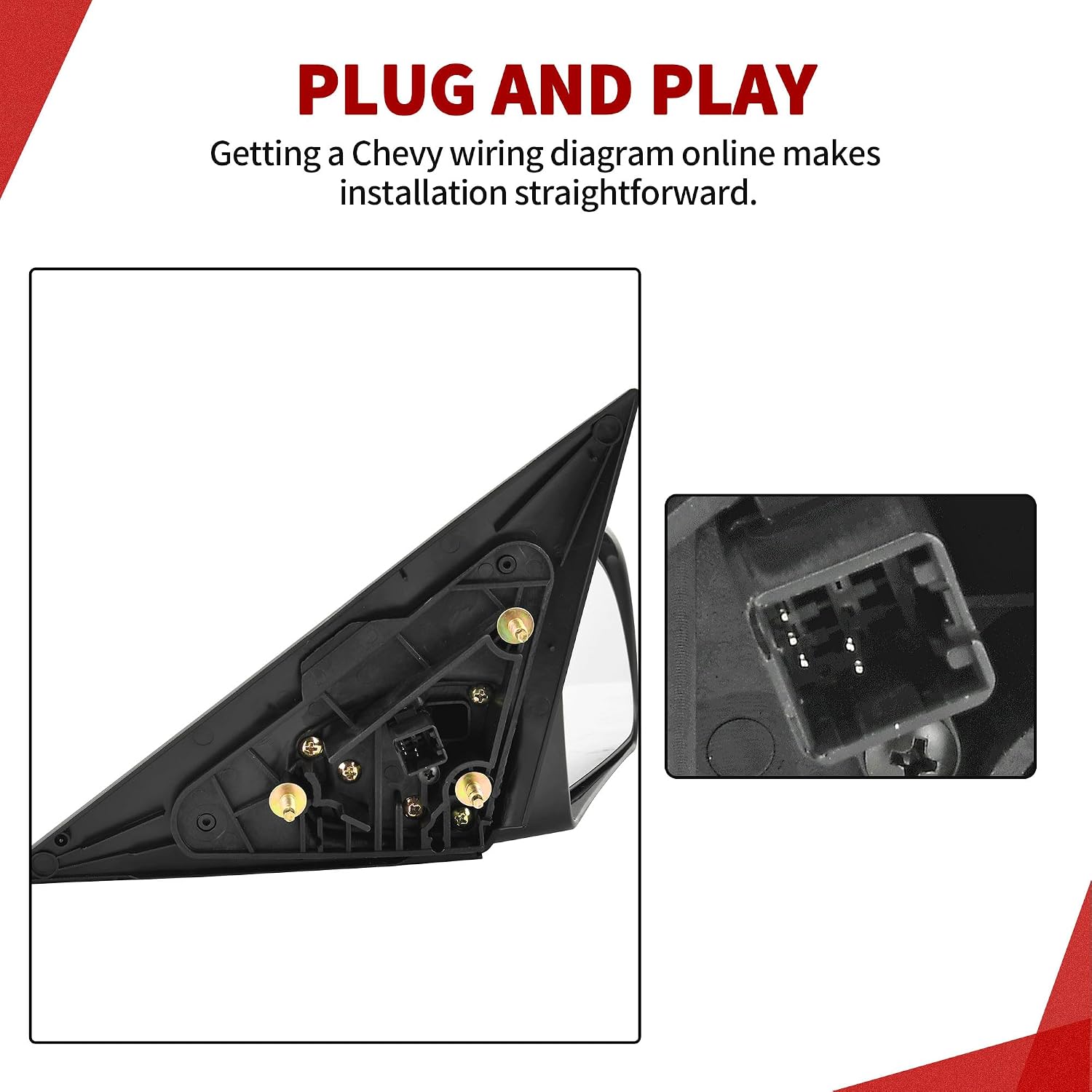 YITAMOTOR Right Passenger Towing Mirror Compatible With 2006-2010 Sonata