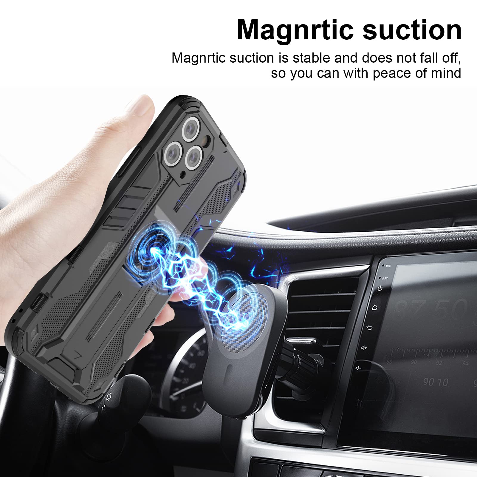 Funda para Xiaomi Redmi Note 15 Pro 5G, Carcasa Antigolpes con Soporte anular metálico, Case Protectora de Grado Militar, Azul — view 146
