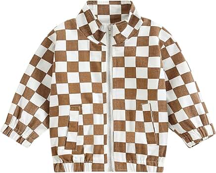 Amazon.com: Toddler Kids Checkerboard Plaid Jacket Baby Boys