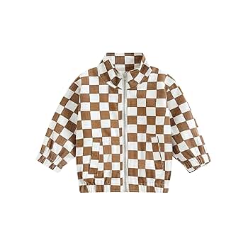 Amazon.com: Toddler Kids Checkerboard Plaid Jacket Baby Boys