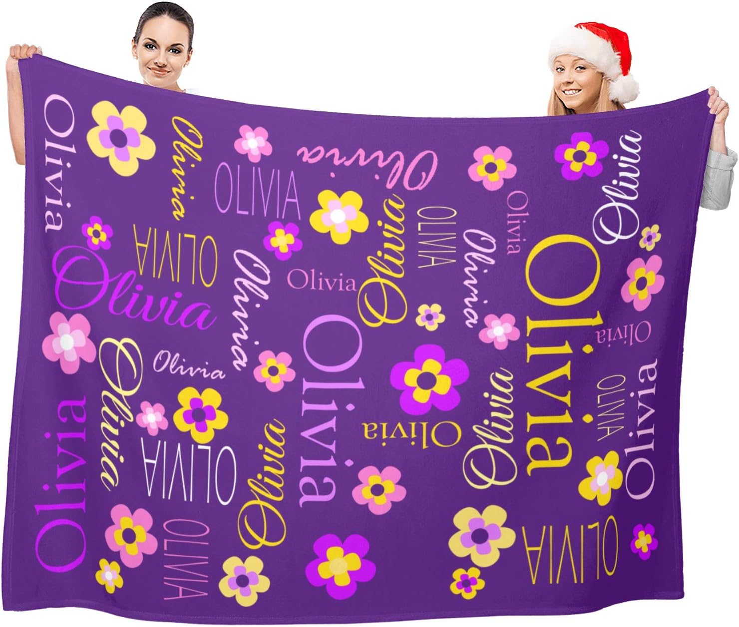 PopArts Custom Blanket with Name Personalized Blanket with Names Customized Name Blanket as Birthday Gifts for Baby,Kids,Family, Friends, 32X48INCH