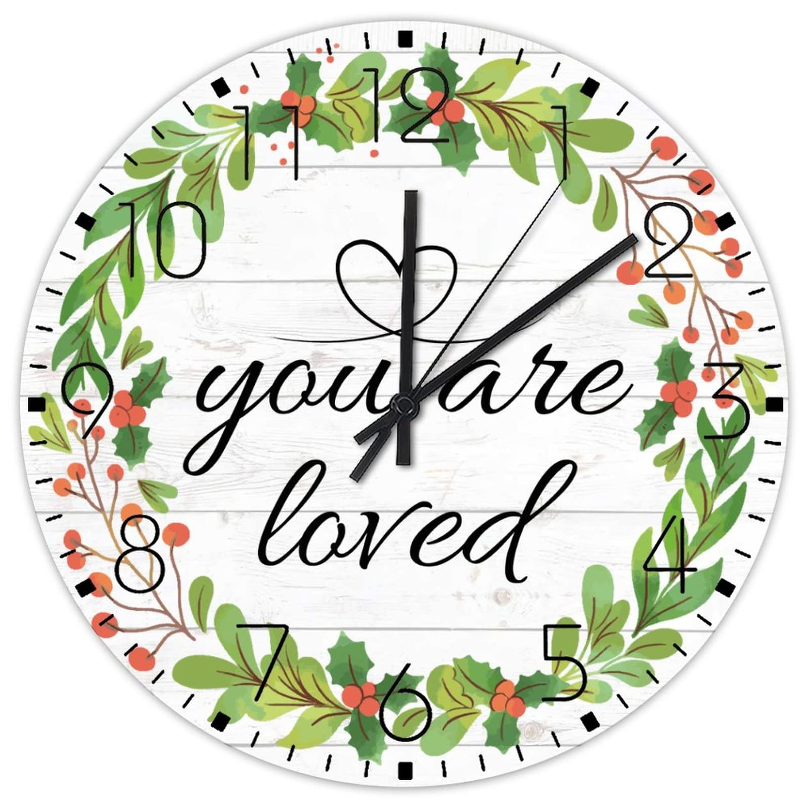 Horloges murales rustiques You Are Loved pour un intérieur chaleureux et bienveillant