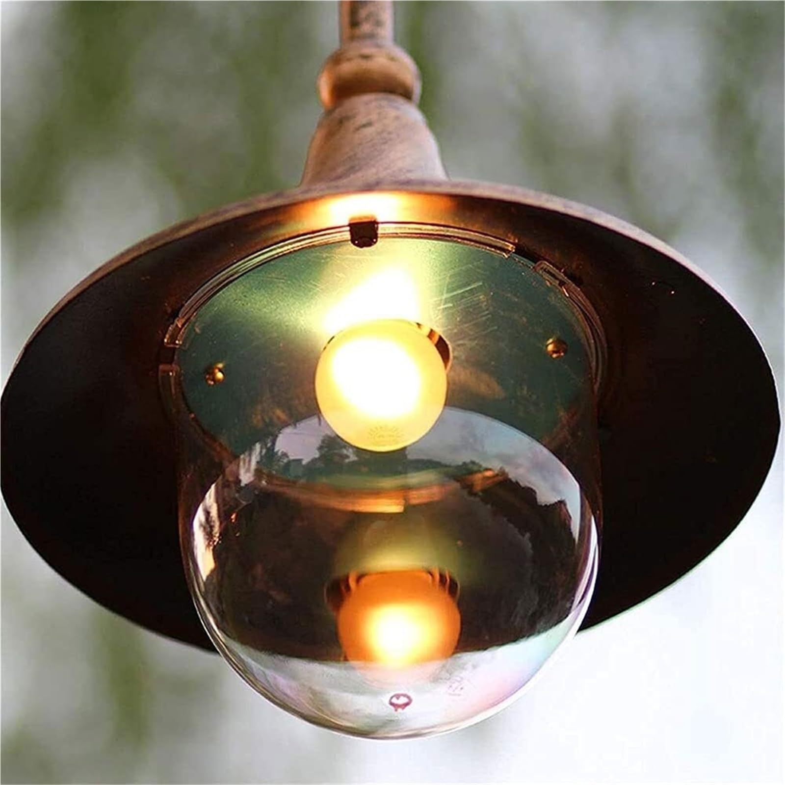 Lampy Solarne Na Słupku, Zewnętrzne Lampy Na Słupku, 2-Lampowe Lampy Zewnętrzne Na Słupku, Wodoodporne Lampy Uliczne, Wiktoriańskie Oświetlenie Ogrodowe, Patio, Kraj,One Color-Height 210cm