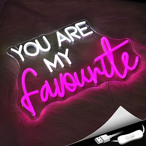 Miniatura 4 de Letrero de neón LED con luces de neón para decoración de pared, alimentados por USB, letreros de neón LED para decoración de habitaciones (Favorita)