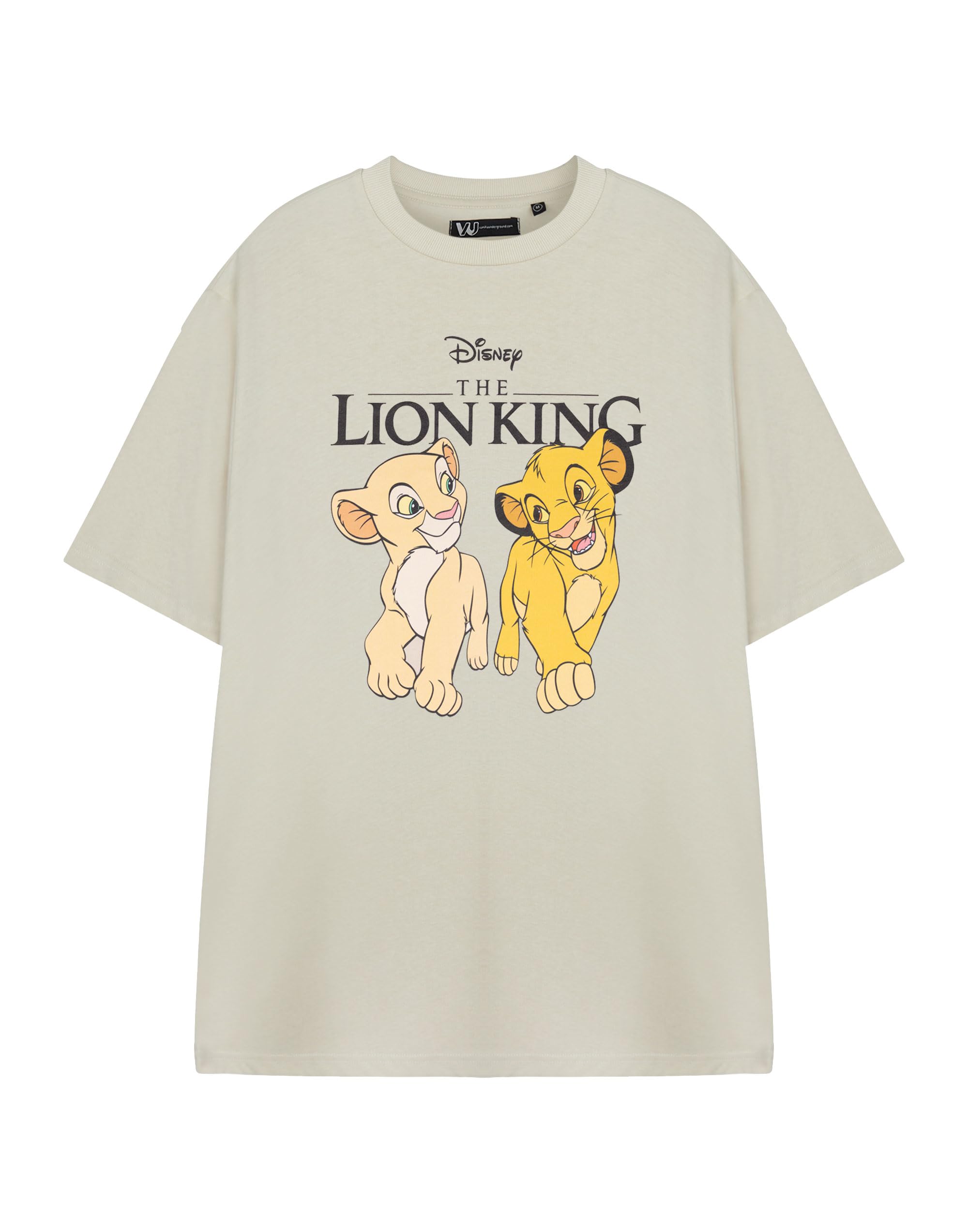 Disney (Small) The Lion King Short Sleeved T-Shirt (Womens Beige) Cream