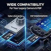 Vista 5 de Memory Stick Pro Duo MARK2 de 8 GB – Rendimiento de alta velocidad con soporte perfecto para PSP1000/2000/3000, Cyber-Shot DSC, DSLR y Handycam