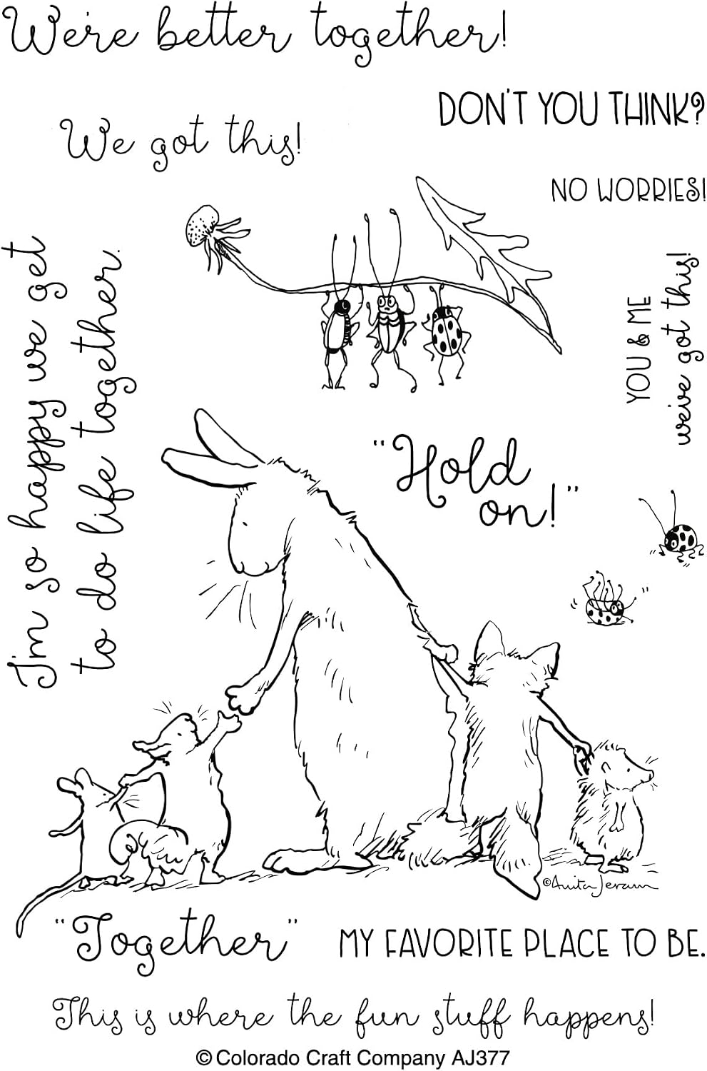 Colorado Craft Company Clear Stamps 4"X6"-Better Together-by Anita Jeram