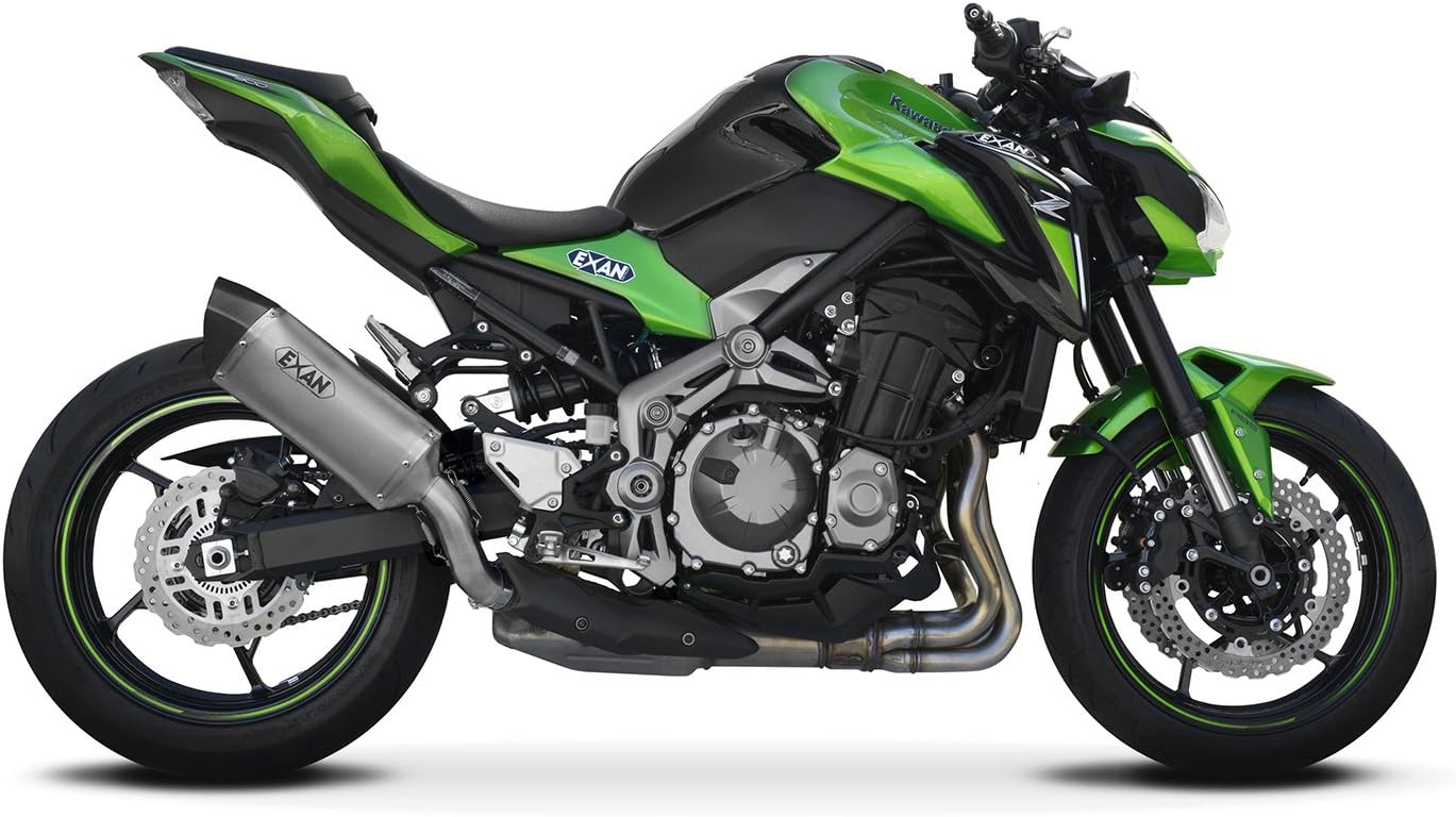 Kawasaki Z900 Exan Exhaust Silencer OVAL X-BLACK Titanium New