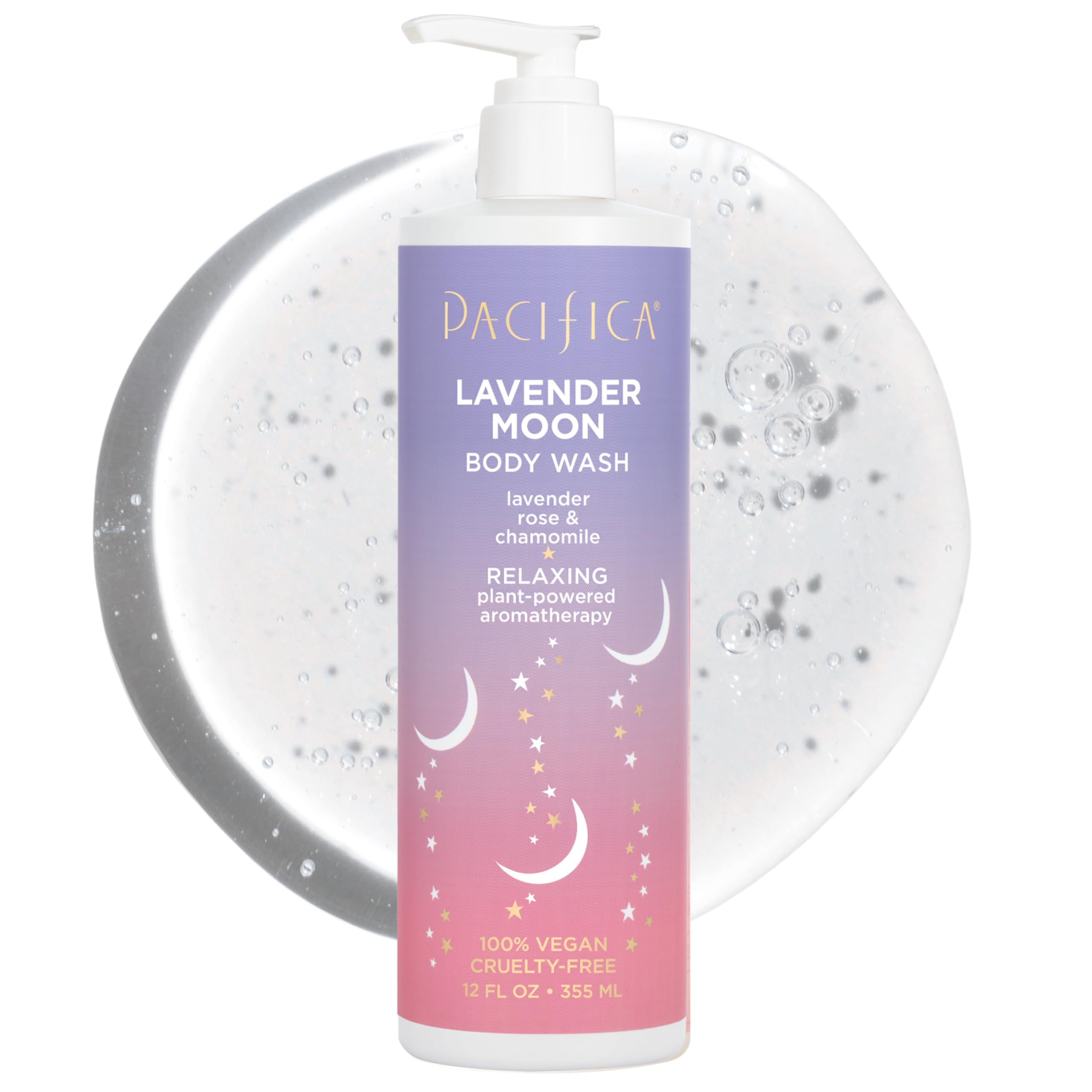 Pacifica moon body wash Lavender, 12 Fl Oz
