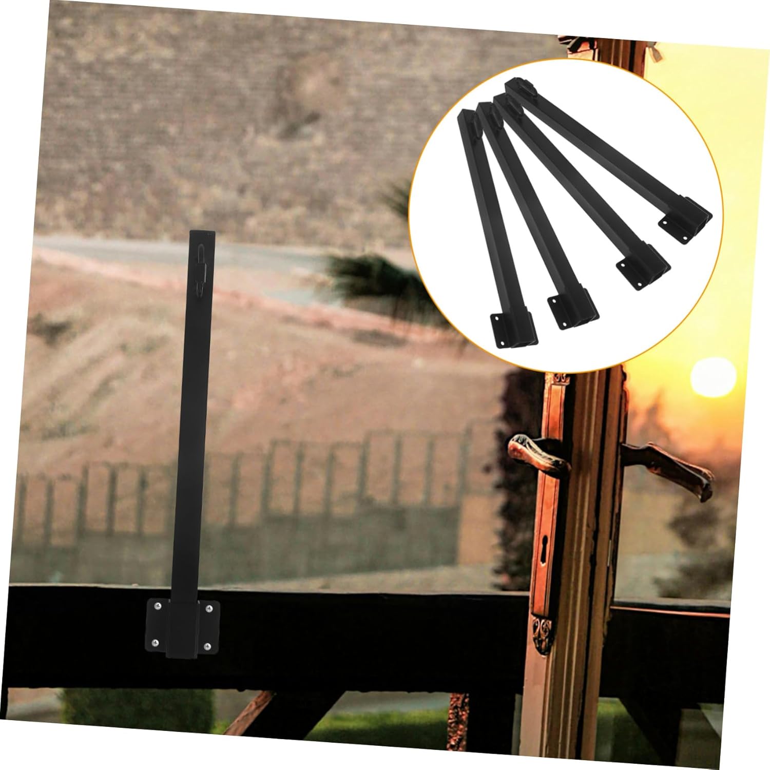 4pcs Hanging Poles for String Lights Outdoor Support Rods for Patios Yards and Fences Easy Installation Versatile Bird Feeder and Light Holder Tube