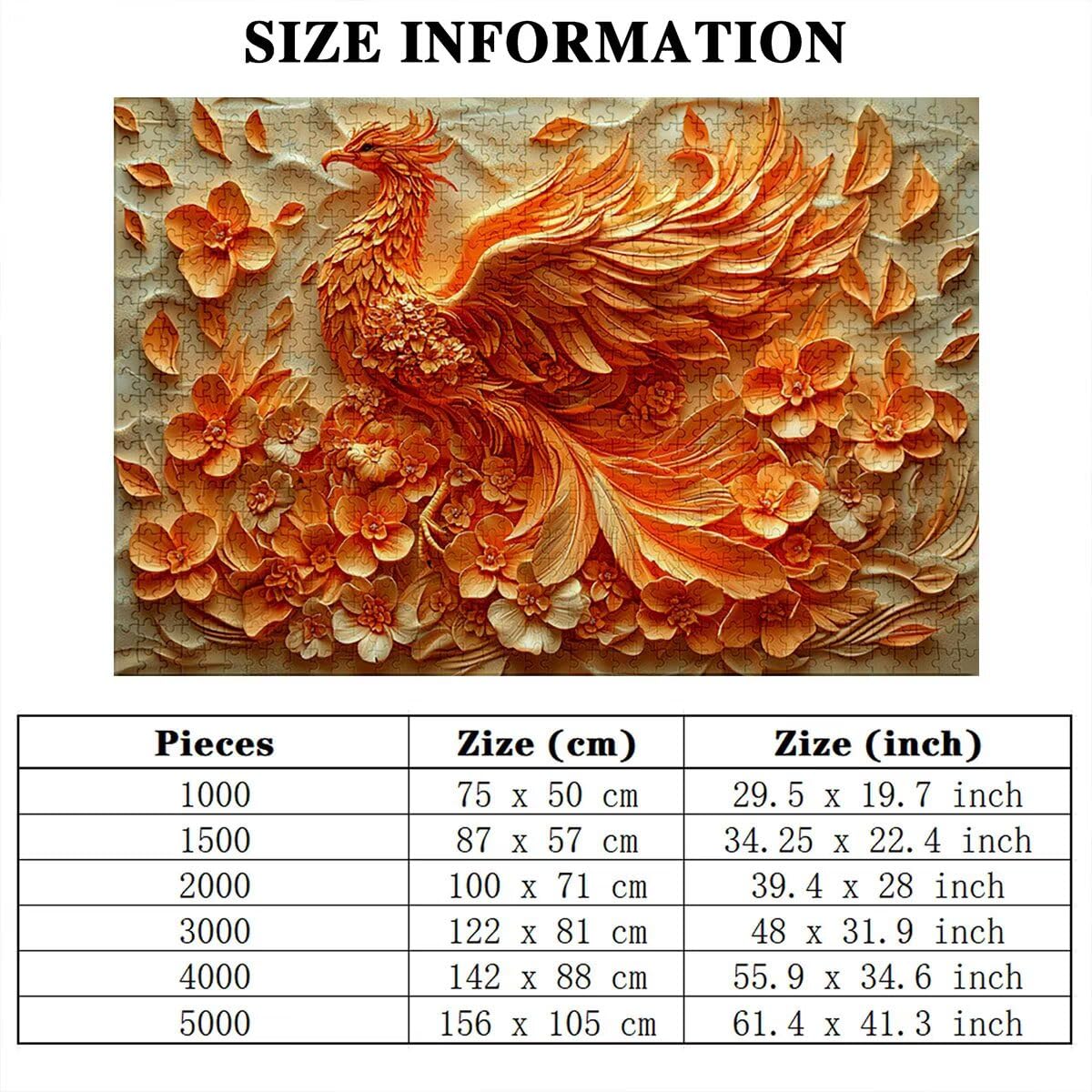 Puzzle 5000 sztuk Phoenix dla dorosłych, abstrakcyjne drewniane puzzle dla dorosłych, trudne drewniane łamigłówki, rodzinne gry edukacyjne, łamigłówki z pudełkiem na prezenty dekoracje do domu