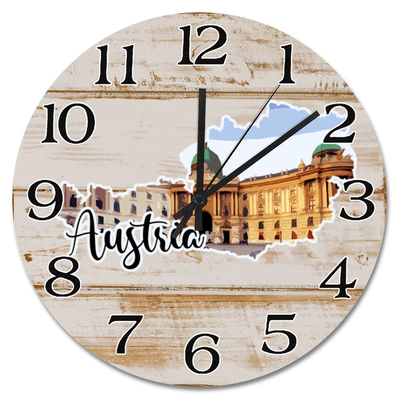 Horloge murale Autriche 38,1 cm le cadeau idéal pour amateurs de voyage