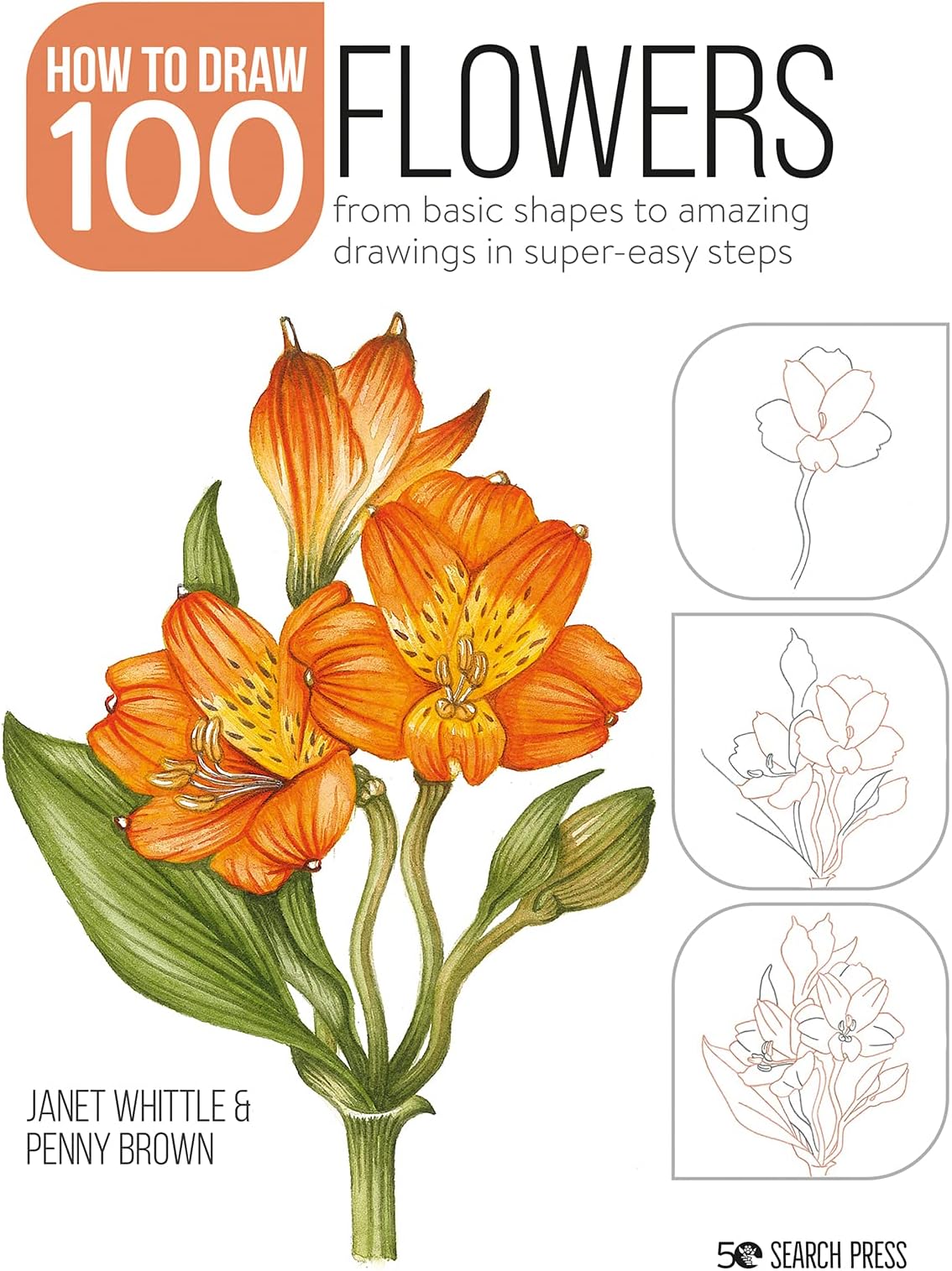 How to Draw 100 Flowers: From Basic Shapes to Amazing Drawings in Super-Easy Steps Paperback – 1 March 2022