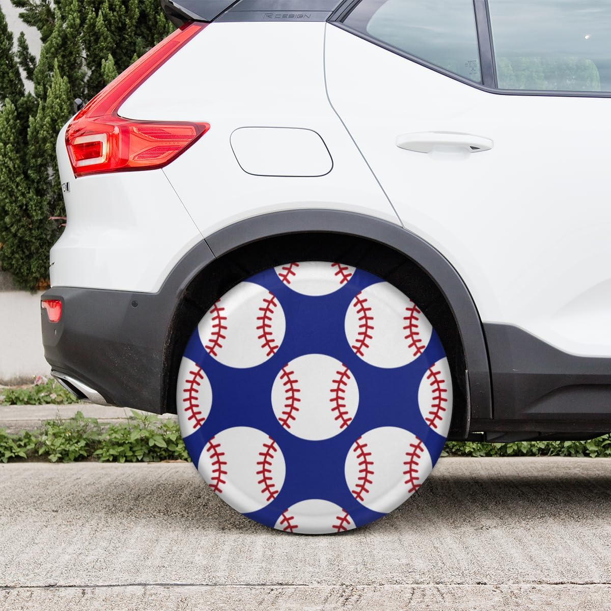 Jumping Baseball Tire Covers Portable Spare Tire Cover Soft Durable Waterproof Dustproof Set of 4 Bags 14 Inches for Car Truck SUV Trailer Camper