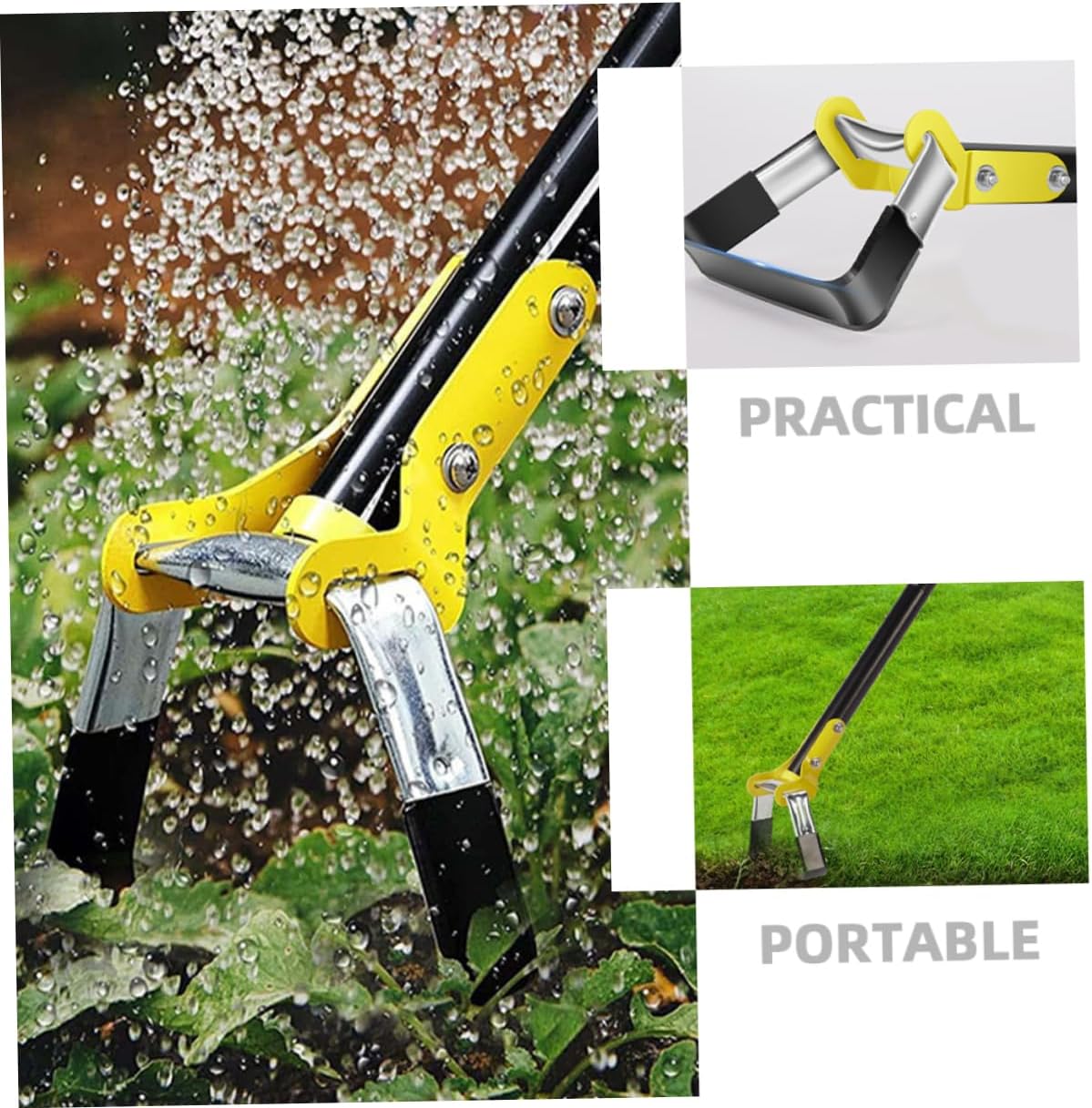 Portable Small Garden Hand Hoe Ergonomic Metal Planting Tool for Weeding Digging and Soil Loosening Durable Manganese Design for Tasks