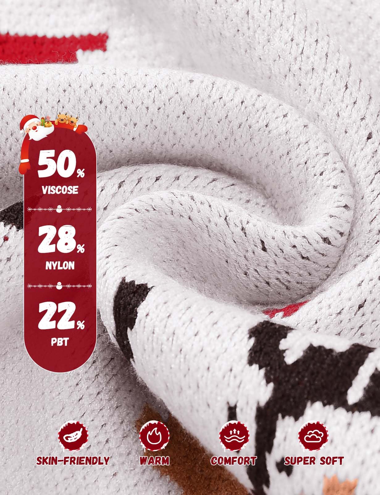 Weihnachtspullover Damen Lustige Pullover Warm Christmas Strickpullover Winter Rundhals mit Schneemann Elch Rote Herzstreifen Grün Weihnachtsbaum Pullis Oberteile Langarm Weihnachtskostüm