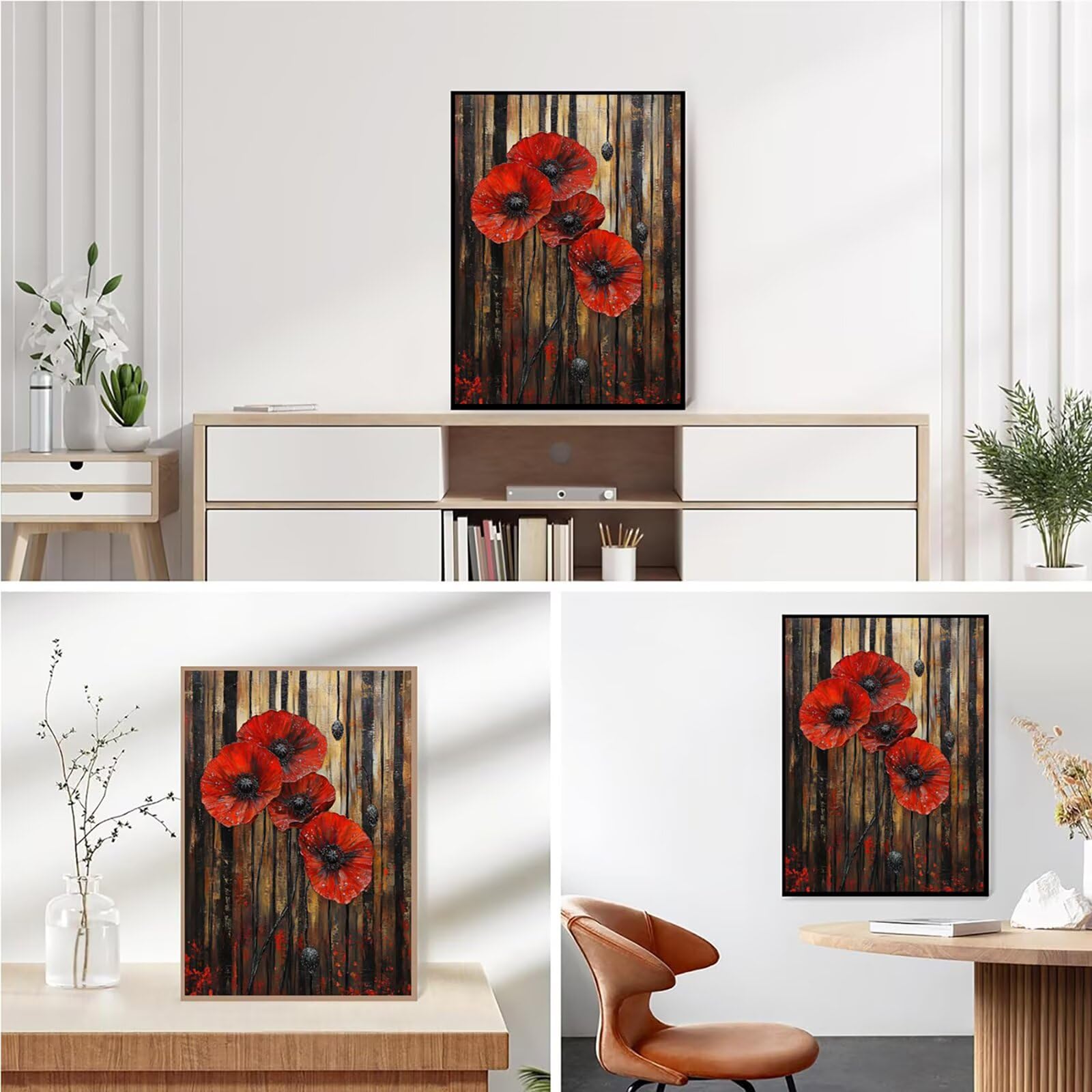 Diamond Painting Kit Completo, Diamond Painting Astratto, 5D Quadrato Pittura Diamante Kit Manualidades Adultos DIY Diamantini Crystal Art Disegni Ricamo Punto Croce Artigianale, 80x100cm Fiori j0-882