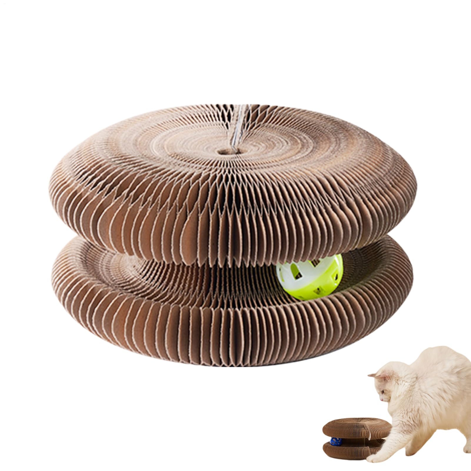 Grattoir à chat en carton recyclable idéal pour amuser les chats d'intérieur
