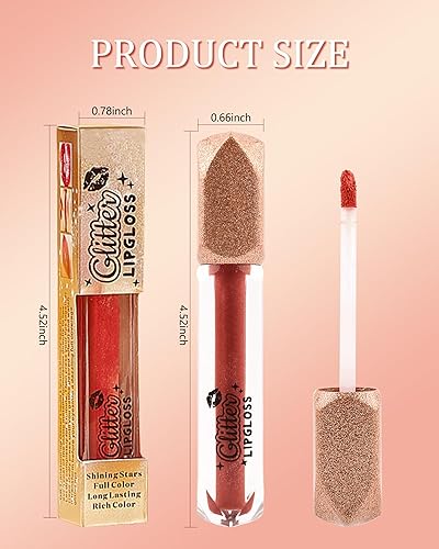 Miniatura 8 de Lápiz labial líquido con purpurina mate, 1 unidad, resistente al agua, diamante, rojo, rosa, brillante, metálico, de alto pigmento, antiadherente,