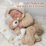 BABESIDE Lifelike Reborn Baby Dolls Boy - 17-Inch Baby Soft Body Realistic-Newborn Baby Dolls Full Body Vinyl Silicone Baby Doll Real Life Baby Dolls with Toy Accessories for Kids Age 3+