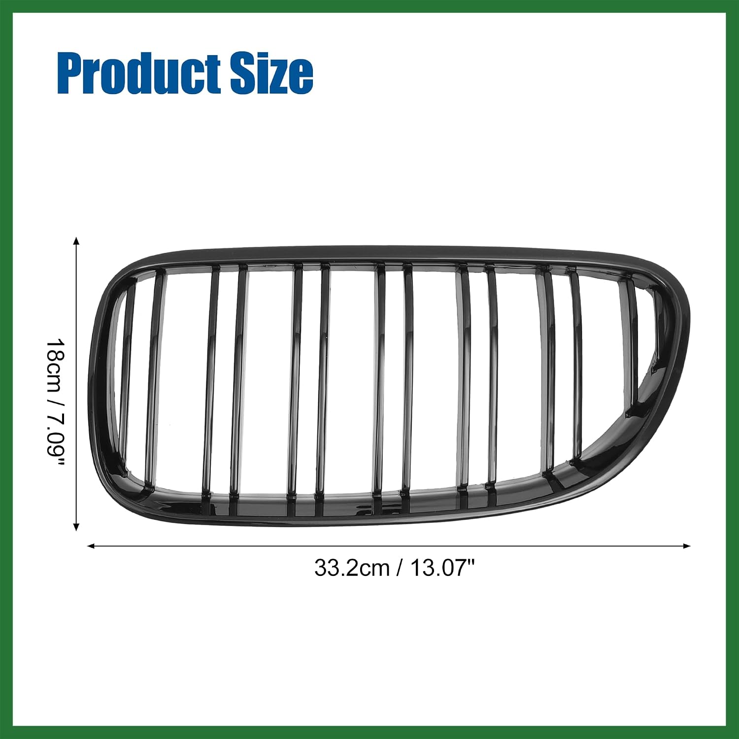 Motoforti Front Hood Bumper Grille Grill for BMW 328i 335is 335i XDrive No.51137254969/51137254967 Front Bumper Kidney Grille Grill Double Slat Gloss Black Pair Long-lasting