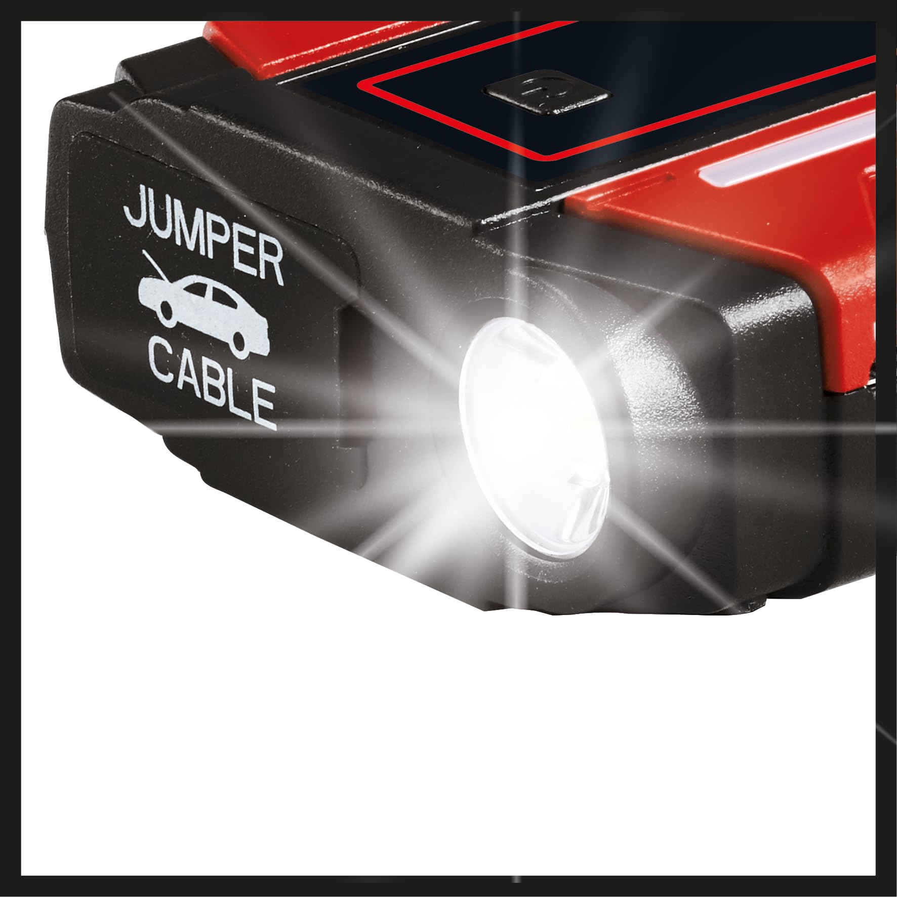 Einhell Jump-Start - Banco de energía CE-JS 8/1 | 12 V | batería LiPo | 3x 2500 mAh | ayuda arranque | indicador LED: nivel de carga | 12 V/200 A | cables de arranque | 2x USB