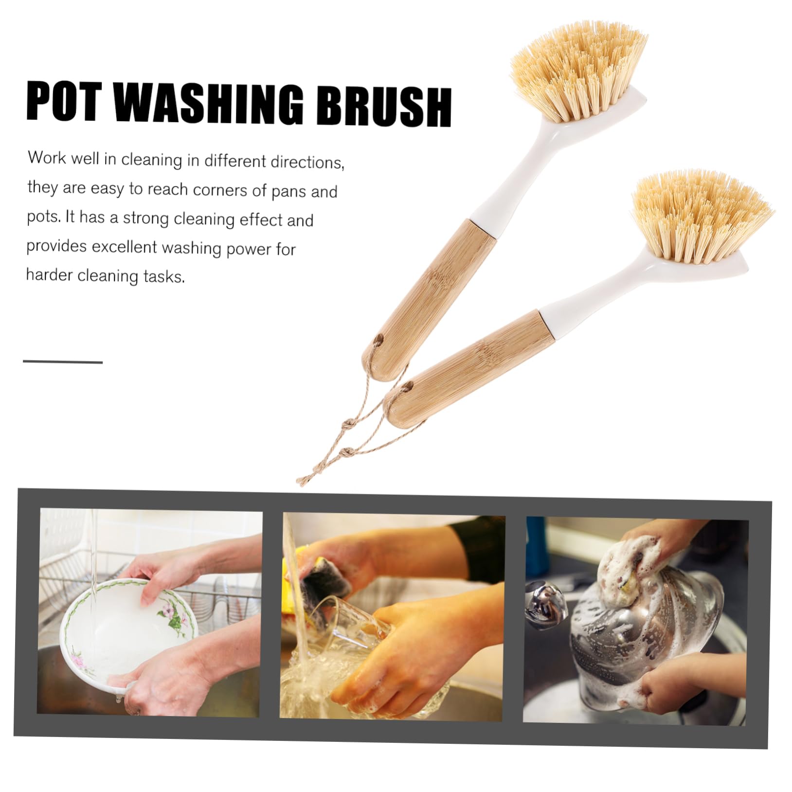 Didiseaon 5 Ensembles Comprimés Éponge Scrubber Nettoyage Ménage Poubelle Plat Bouilloire Truc Brosse Lave Vaisselle des Produits Absorbant Brosse À Vaisselle sur en Bois 2 Pièces * 5