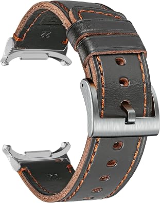 Compatible with Samsung Galaxy Watch Ultra Bands 2025/2024,Vintage Horween Leather Wristband Replacement Strap for Galaxy Watch 7 Ultra Band 47mm/Watch 8 Ultra Men Women