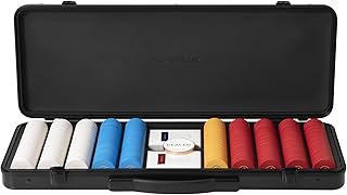 SLOWPLAY Godel Ceramic Poker-Chipsatz, 500 STK [ohne Werte], 43mm& 12g pro Chip | Verfügt über einen hochwertigen Chipkoffer mit besonders robuster Schale aus deutschem Polycarbonat