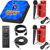 Karaoke Party Box Profissional Azul +2 Microfones +de 2000 Músicas Com Pontuação E Lista De Espera ORIGINAL NOVO