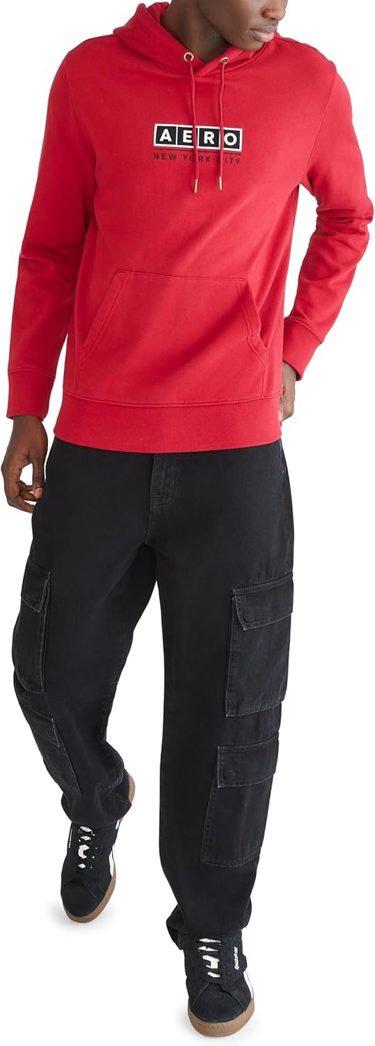 AEROPOSTALE Men's Aero Logo Popover Hoodie- Box Logo - Image 5