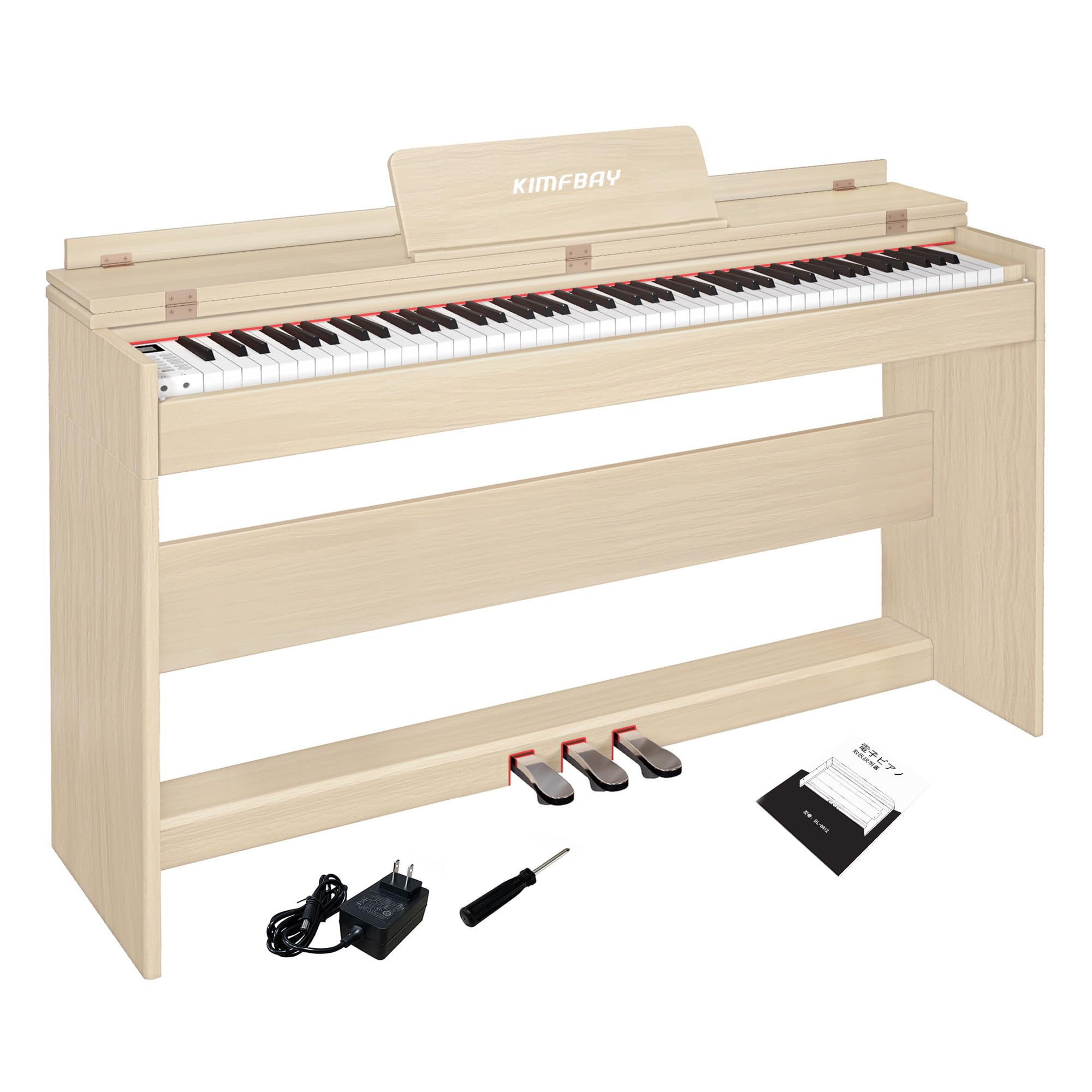 電子ピアノ ハンマーアクション 88鍵盤 木製 ペダル付き MIDI対応 Amazon | KIMFBAY 電子ピアノ 88鍵盤 ハンマーアクション鍵盤 木製