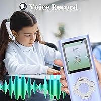 Vista 6 de Reproductor de MP3 MP4, reproductor de música MP3 portátil, pantalla LCD de 1.8, reproductor de MP3 con altavoz de video FM, libro electrónico